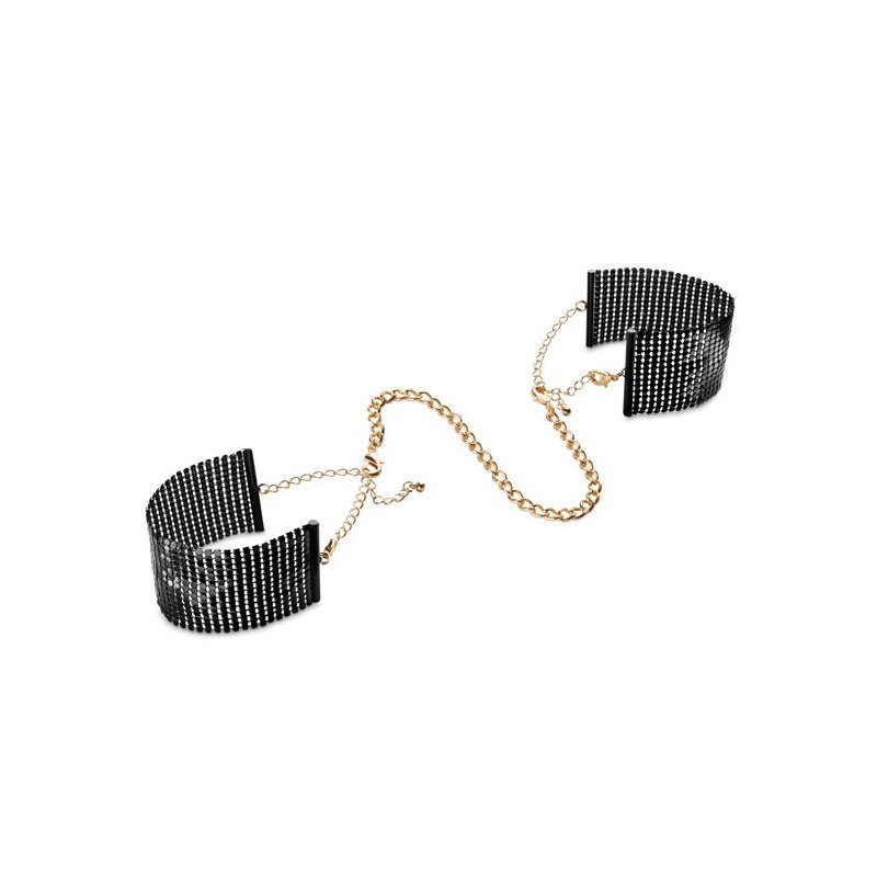 BIJOUX - DÉSIR MÉTALLIQUE MENOTTES EN MAILLE MÉTAL NOIR BIJOUX - DÉSIR MÉTALLIQUE MENOTTES EN MAILLE MÉTAL NOIR