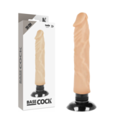 GODE VIBRANT RÉALISTE 2-1 NATUREL 20 CM -O- 4 CM
