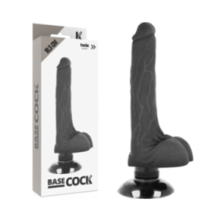 GODE VIBRANT RÉALISTE 2-1 NOIR 18.5 CM -O- 4 CM