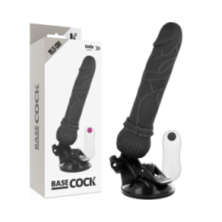 GODE VIBRANT RÉALISTE TÉLÉCOMMANDE NOIR 19.5 CM -O- 4 CM