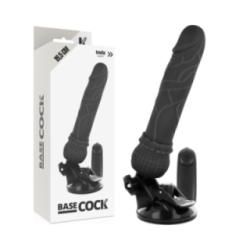 GODE VIBRANT RÉALISTE TÉLÉCOMMANDE NOIR 19.5 CM -O- 4 CM