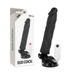 GODE VIBRANT RÉALISTE TÉLÉCOMMANDE NOIR 21 CM -O- 4 CM