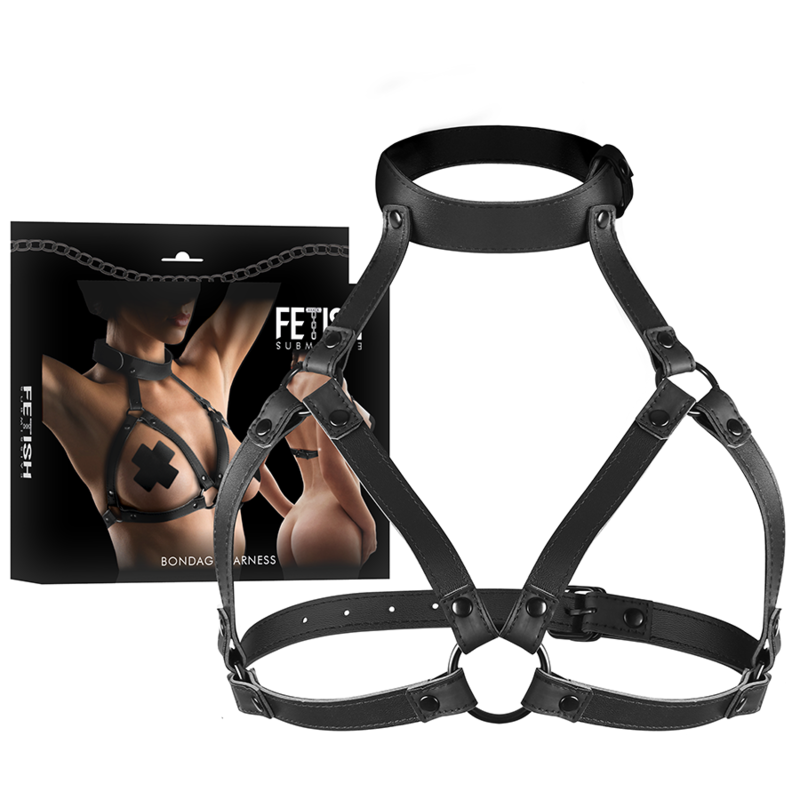 FETISH SUBMISSIVE BONDAGE - HARNAIS POITRINE RÉGLABLE FETISH SUBMISSIVE BONDAGE - HARNAIS POITRINE RÉGLABLE