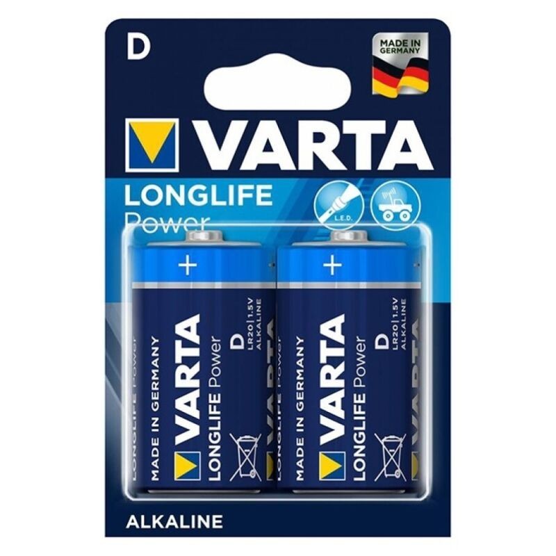 VARTA - LONGLIFE POWER PILE ALCALINE D LR20 2 UNITÉ