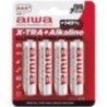 Piles Alcalines AIWA X-TRA AAA LR03 - Lot de 4