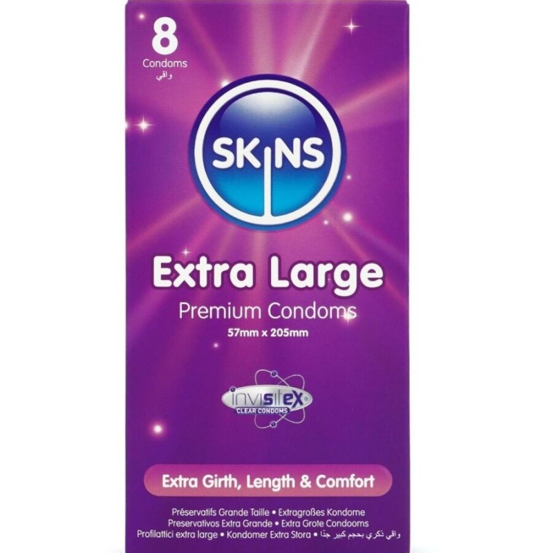 PACK DE 8 PRÉSERVATIFS EXTRA LARGES PREMIUM