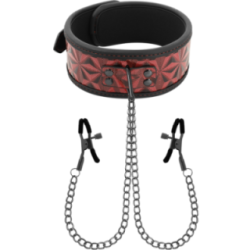 COLLIER ÉDITION ROUGE AVEC PINCES TÉLÉMON AVEC DOUBLURE EN NÉOPRÈNE