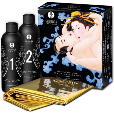 Shunga : Gel Sensuel aux Fruits Exotiques pour Massage Érotique