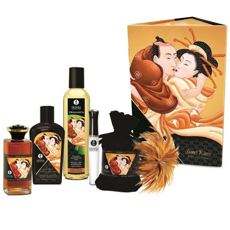 Coffret Massage Shunga - Doux Biais - Cadeau Sensuel