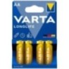 VARTA - PILES ALCALINES LONGUE DURÉE AA LR6 BLISTER*4