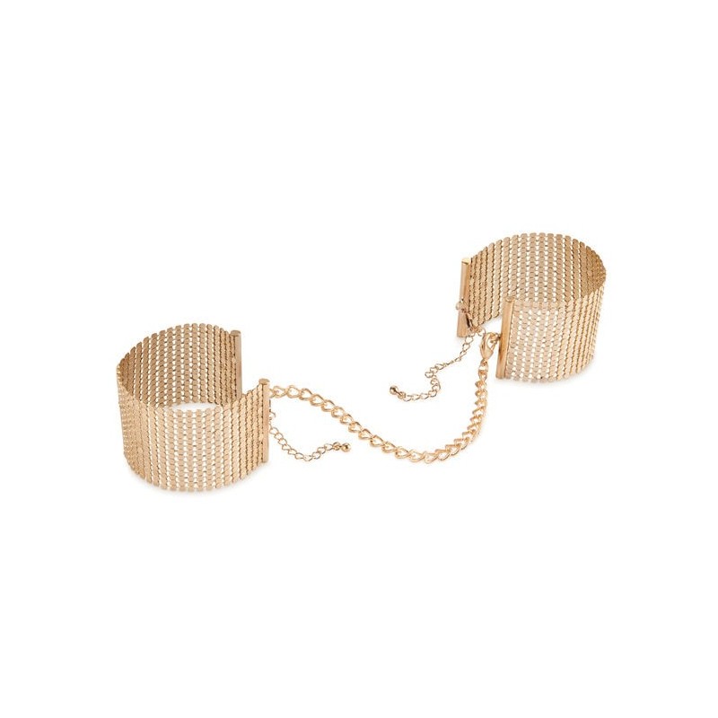 BIJOUX - DÉSIR MÉTALLIQUE MENOTTES MAILLE MÉTAL DORÉ BIJOUX - DÉSIR MÉTALLIQUE MENOTTES MAILLE MÉTAL DORÉ