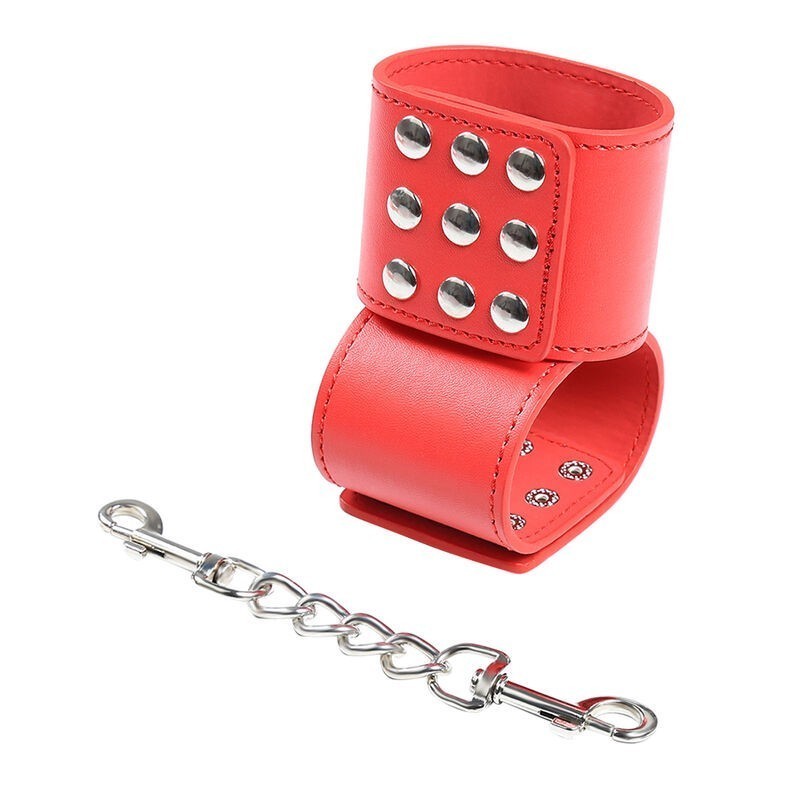 OHMAMA FETISH - MENOTTES ROUGES AVEC FERMETURE À PRESSION OHMAMA FETISH - MENOTTES ROUGES AVEC FERMETURE À PRESSION