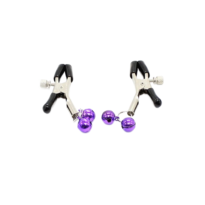 OHMAMA FETISH - Pinces à tétons AVEC CLOCHE LILAS OHMAMA FETISH - Pinces à tétons AVEC CLOCHE LILAS