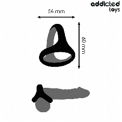 Anneau Pénis Triple Épais – Addicted Toys – Stimulation Intense