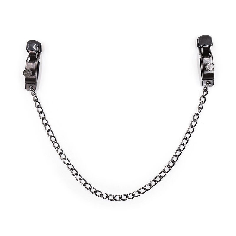 OHMAMA FETISH - PINCES MÉTALLIQUES AVEC CHAÎNE NOIRE OHMAMA FETISH - PINCES MÉTALLIQUES AVEC CHAÎNE NOIRE