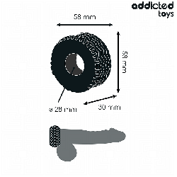 ADDICTED TOYS : Anneau Pénitensif Extra Épais - Plaisir