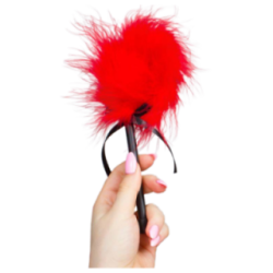 SECRETPLAY - DUSTER DE MARABOU ROUGE