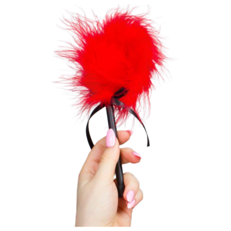 SECRETPLAY - DUSTER DE MARABOU ROUGE