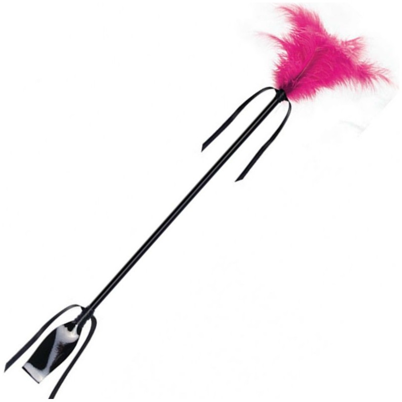 SECRETPLAY - FOUET & FEATHER NOIR ET FUCHSIA SECRETPLAY - FOUET & FEATHER NOIR ET FUCHSIA