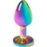 SECRETPLAY - PLUG ANAL EN MÉTAL ARC-EN-CIEL PETITE TAILLE 7 CM