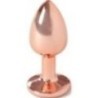 SECRETPLAY - PLUG ANAL EN MÉTAL OR ROSE PETITE TAILLE 7 CM