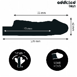 Extension pénis transparente 23/27 cm – Addicted Toys