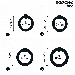 ADDICTED TOYS – Anneaux Pénis Silicone – Lot Réglable