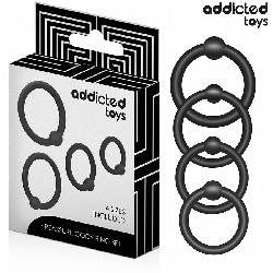 ADDICTED TOYS – Anneaux Pénis Silicone – Lot Réglable