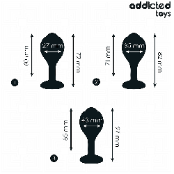 Plugs Anaux x3 avec Bijou – Addicted Toys