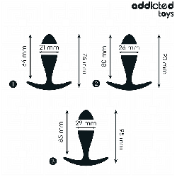 Plugs Anaux x3 – Addicted Toys – Qualité & Discretion