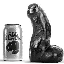 ALL BLACK - DONG RÉALISTE NOIR 17 CM