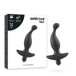 Masseur Anal Vibrant Noir - Addicted Toys
