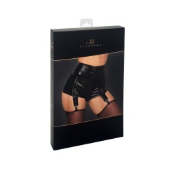 F325 Glam suspender wetlook and vinyl shorts