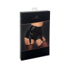 F325 Glam suspender wetlook and vinyl shorts