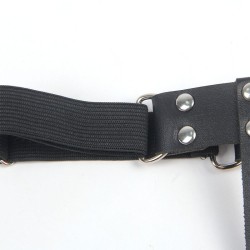 SUBBLIME - 953744 JARRETELLE PUNK EN CUIR AJUSTABLE NOIR TAILLE UNIQUE