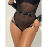 SUBBLIME - 953706 MENOTTES AVEC CEINTURE DE BONDAGE ROUGE TAILLE UNIQUE