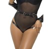 SUBBLIME - 953706 MENOTTES AVEC CEINTURE DE BONDAGE ROUGE TAILLE UNIQUE