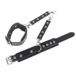 SUBBLIME - 953706 MENOTTES AVEC CEINTURE DE BONDAGE ROUGE TAILLE UNIQUE