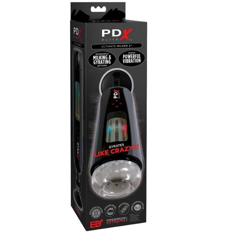 PDX ELITE - STROKER ULTIMATE MILKER 2 ROTATIF ET VIBRATEUR