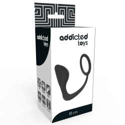 Plug Anal + Anneau Pénis Noir – Addicted Toys