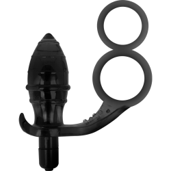 Plug Anal Double Anneau Noir – Addicted Toys