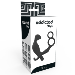 Plug Anal + Double Anneau Pénis & Testicules Noir - Addicted Toys