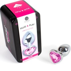 SECRETPLAY - PLUG ANAL EN MÉTAL COEUR  PETITE TAILLE 7 CM