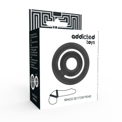 ADDICTED TOYS - C-Ring Pénis Potenz - Noir & Clair