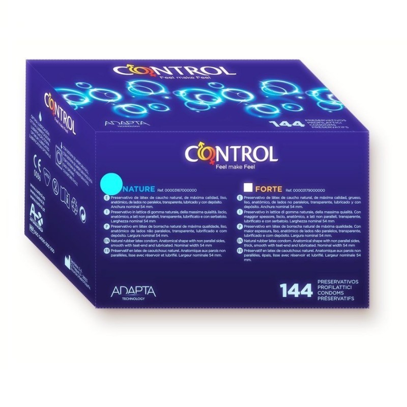 CONTROL - PRÉSERVATIFS ADAPTA NATURE 144 UNITÉS CONTROL - PRÉSERVATIFS ADAPTA NATURE 144 UNITÉS