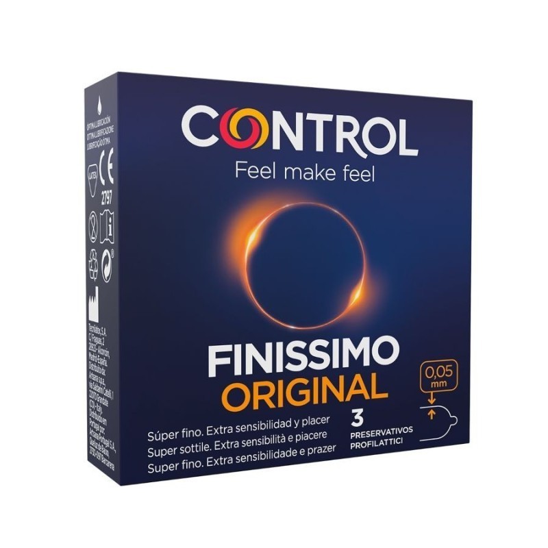 CONTROL - PRÉSERVATIFS FINISSIMO 3 UNITÉS CONTROL - PRÉSERVATIFS FINISSIMO 3 UNITÉS
