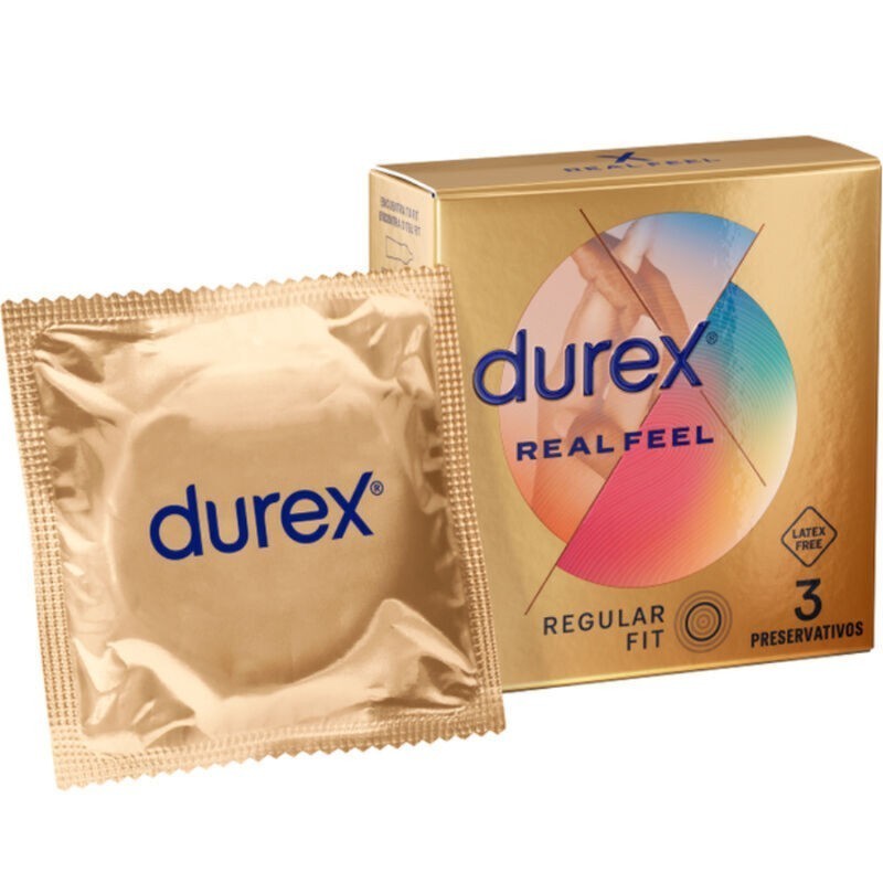 DUREX - PRÉSERVATIFS REAL FEEL 3 UNITÉS DUREX - PRÉSERVATIFS REAL FEEL 3 UNITÉS