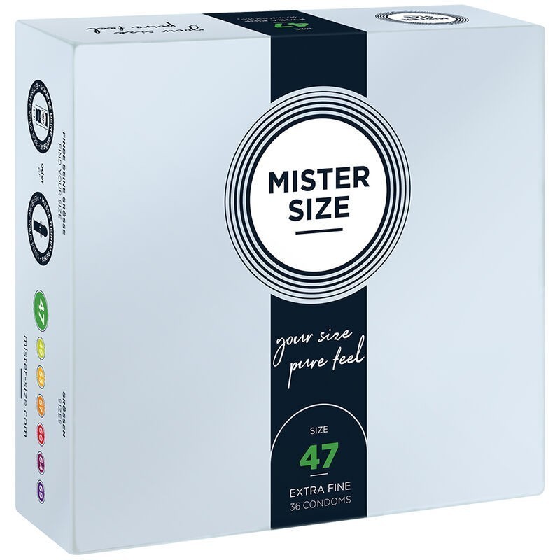 MISTER SIZE - PRÉSERVATIFS TAILLE XS 47 MM (36 UNITÉS) MISTER SIZE - PRÉSERVATIFS TAILLE XS 47 MM (36 UNITÉS)