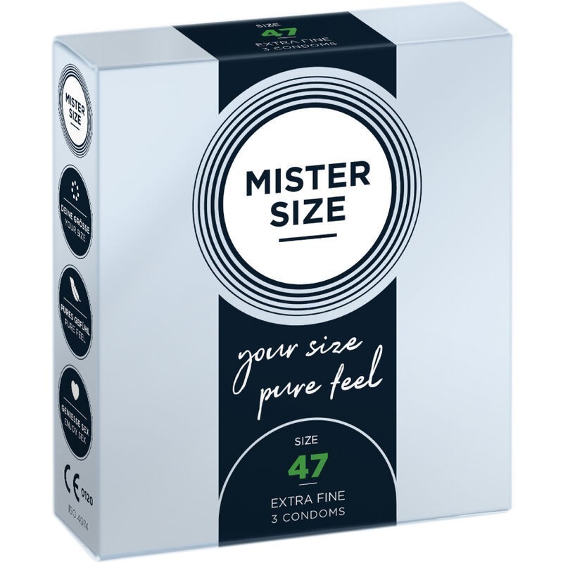 MISTER SIZE - PRÉSERVATIFS TAILLE XS 47 MM (3 UNITÉS) MISTER SIZE - PRÉSERVATIFS TAILLE XS 47 MM (3 UNITÉS)