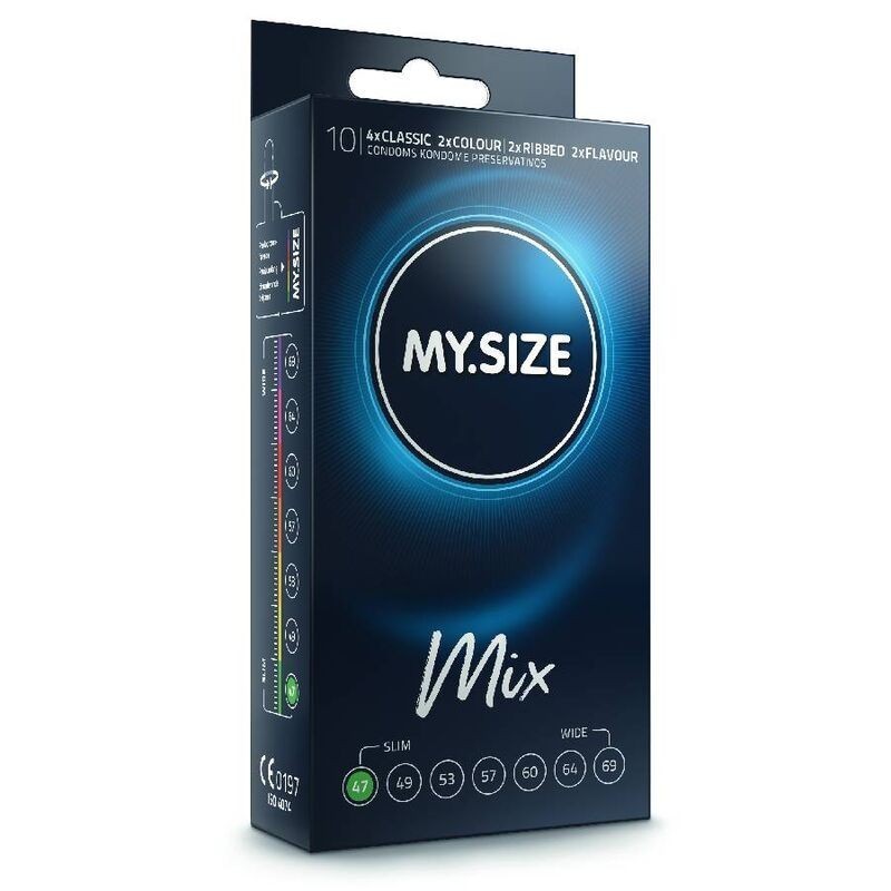 MY SIZE - MIX PRÉSERVATIFS 47 MM 10 UNITÉS MY SIZE - MIX PRÉSERVATIFS 47 MM 10 UNITÉS